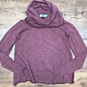 Free‎ People Beach Two Body M/L Terracotta Cowl Neck Cocoon Pullover Cozy Layer